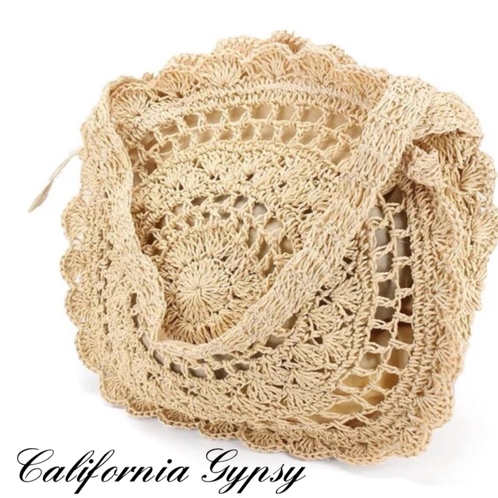 Straw floral bag🌈 - Picture 4 of 6